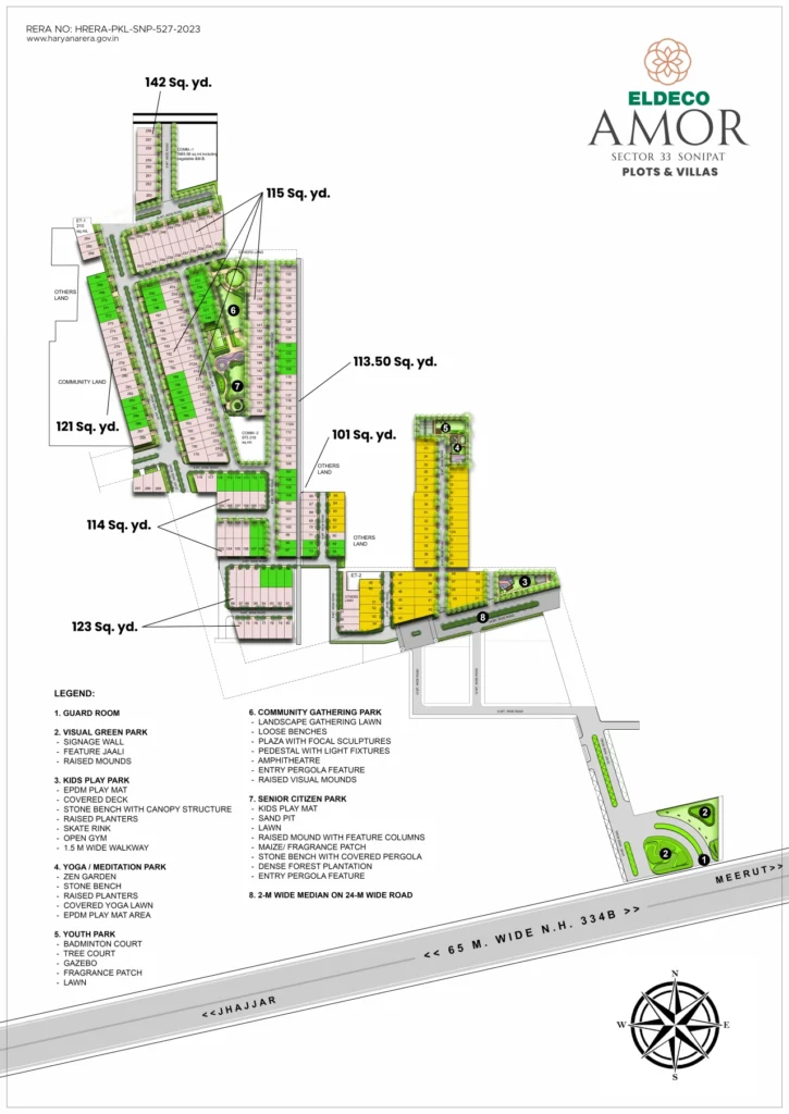 Eldeco Amor master plan Sector 33 Sonipat