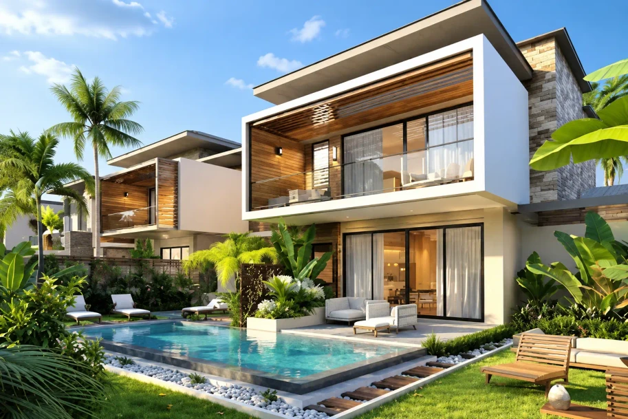 Modern villa with pool at Jindal Global City Sonipat