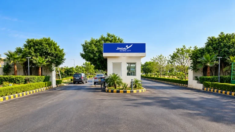 Gated entrance of Jindal Global City in Sonipat
