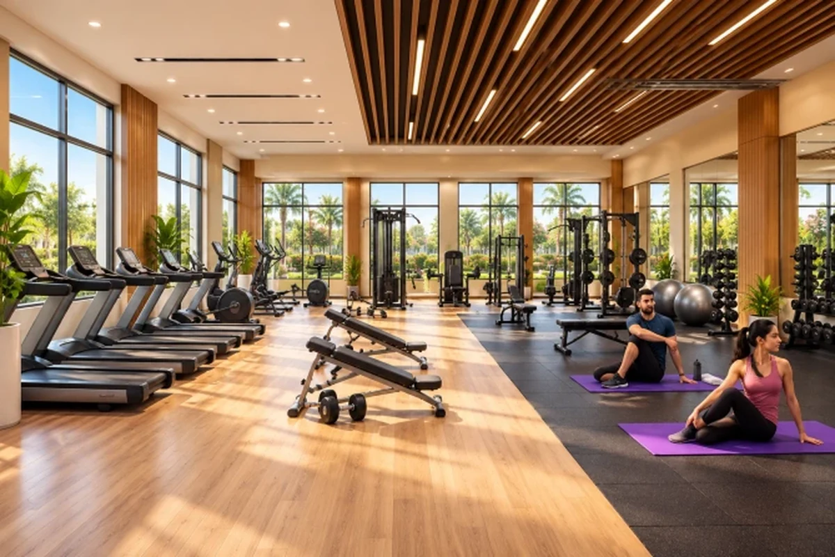 Fitness gym at Godrej Green Estate, Sonipat