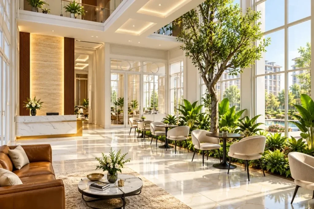 Clubhouse lobby at Godrej Green Estate, Sonipat